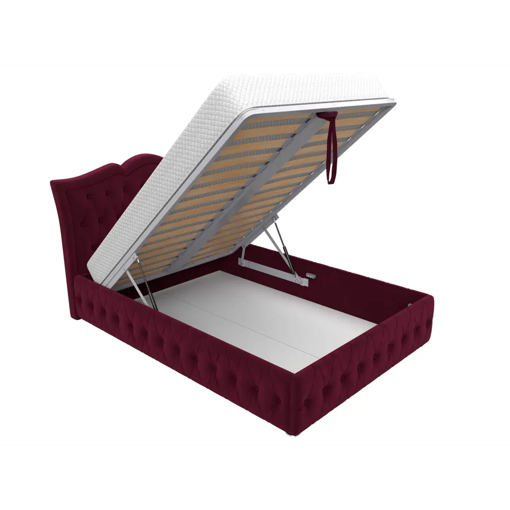 Фото 6 Кровать Герда 140 Лига диванов 28180 167x110x211 см микровельвет цвет бордовый Фото 6 Кровать Герда 140 Лига диванов 28180 167x110x211 см микровельвет цвет бордовый