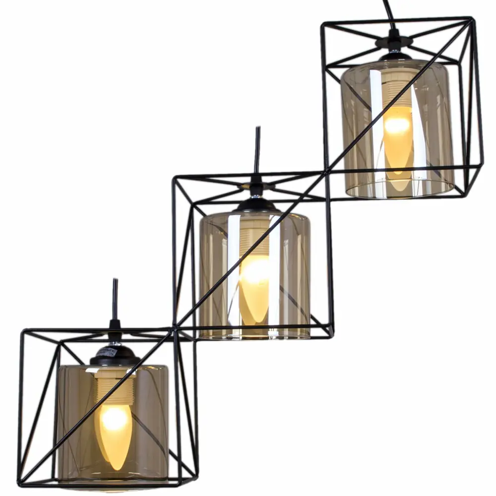 Фото 3 Светильник подвесной Reluce Rlc_02820-0.4-03 3 лампы 18 м² цвет прозрачный/черный