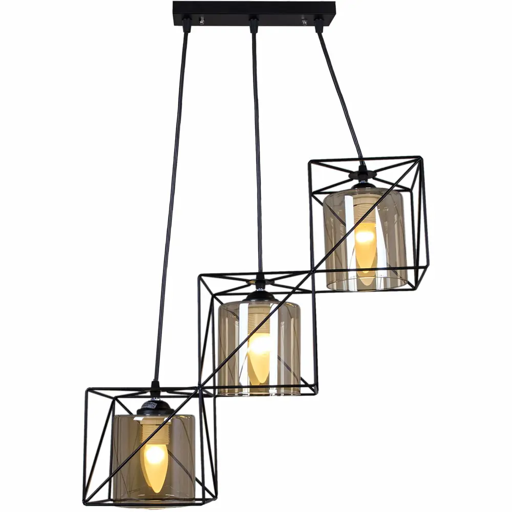 Фото 2 Светильник подвесной Reluce Rlc_02820-0.4-03 3 лампы 18 м² цвет прозрачный/черный