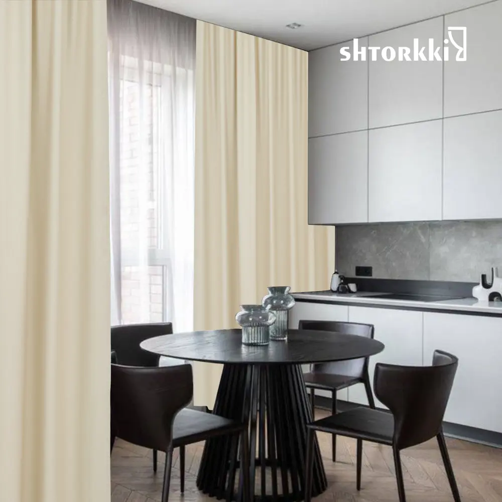 Фото 6 Комплект штор Shtorkki рогожка Ivory 150x252 см 2 шт Фото 6 Комплект штор Shtorkki рогожка Ivory 150x252 см 2 шт