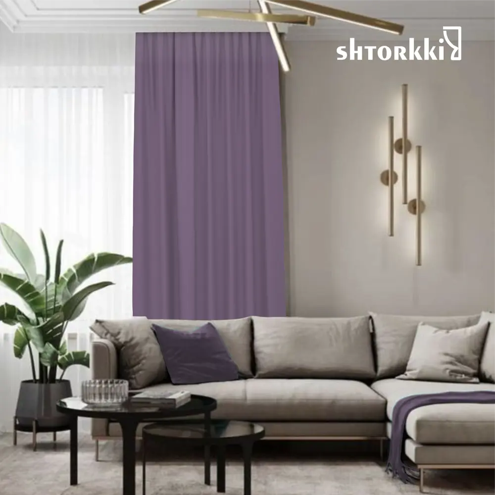 Фото 7 Комплект штор рогожка Violet 100x250 см 2 шт