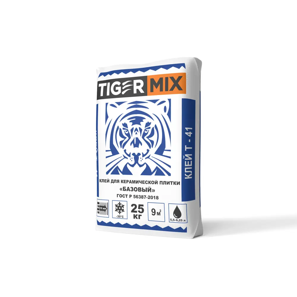 Фото Клей для плитки Tigermix Т-41 (С0) 25 кг Фото Клей для плитки Tigermix Т-41 (С0) 25 кг