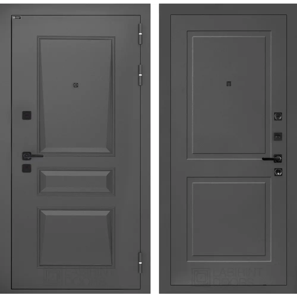 Фото Входная дверь Labirintdoors Орлеан П11 правый 205x88см цвет муар серый 7024 матовый/графит софт Фото Входная дверь Labirintdoors Орлеан П11 правый 205x88см цвет муар серый 7024 матовый/графит софт