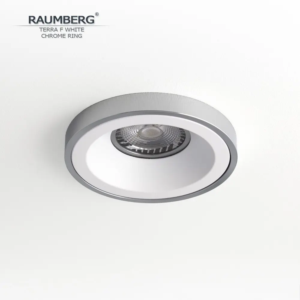 Фото Светильник точечный встраиваемый Raumberg Terra f white chrome под отверстие 65 мм GU10 цвет белый матовый Фото Светильник точечный встраиваемый Raumberg Terra f white chrome под отверстие 65 мм GU10 цвет белый матовый