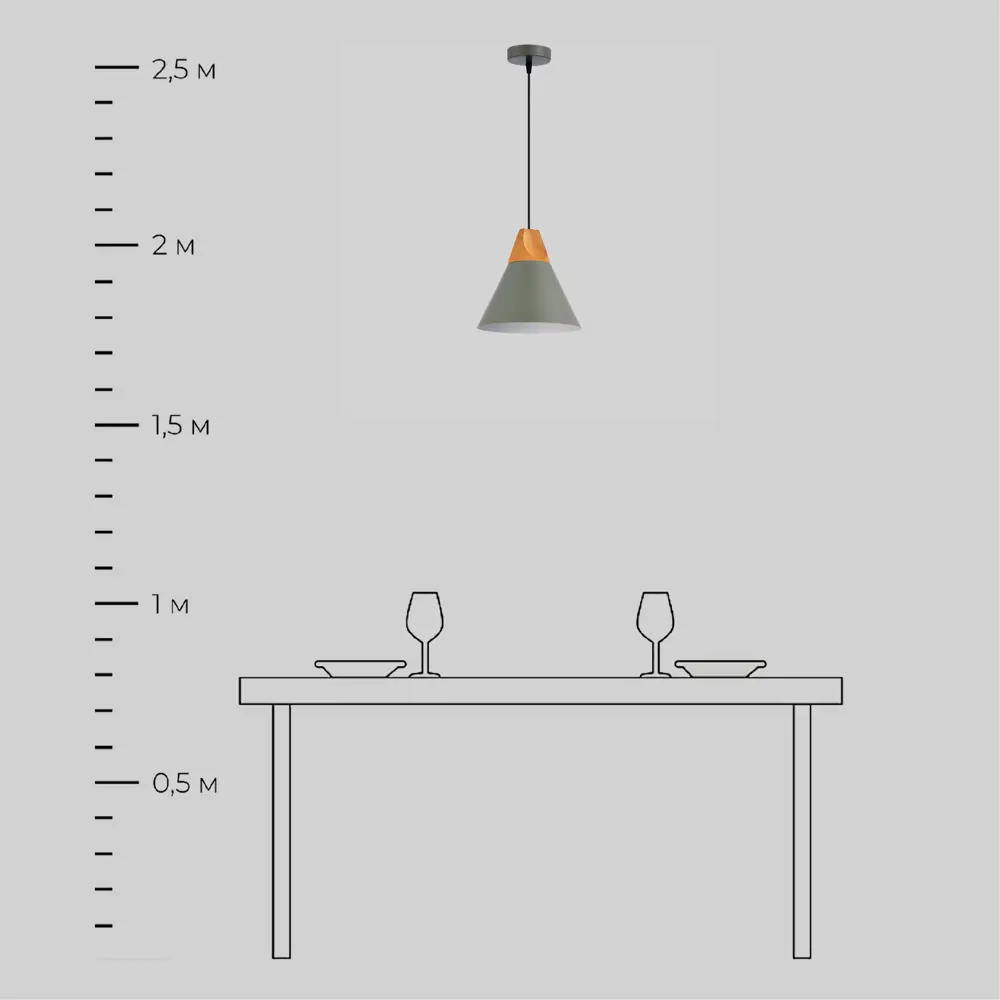 Фото 6 Светильник подвесной Evoluce Sle125113-01 1 лампы 2 м² цвет серый Фото 6 Светильник подвесной Evoluce Sle125113-01 1 лампы 2 м² цвет серый