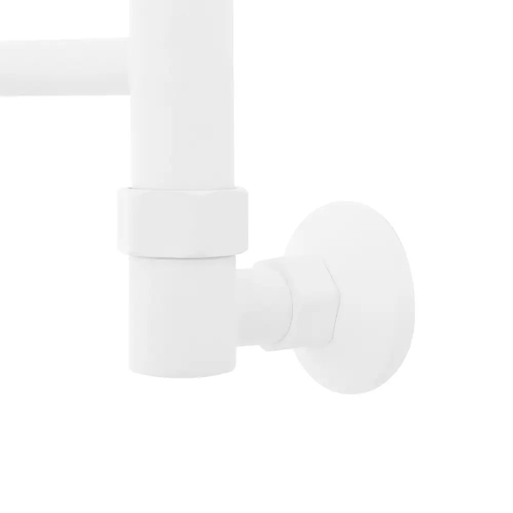 Фото 4 Полотенцесушитель водяной лесенка Energy aero 83x60 см универсальная подводка сталь цвет белый матовый Фото 4 Полотенцесушитель водяной лесенка Energy aero 83x60 см универсальная подводка сталь цвет белый матовый