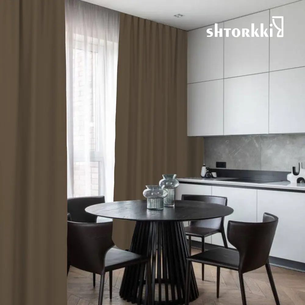 Фото 6 Комплект штор на ленте со скрытыми петлями Shtorkki Brown IR175250-40 87.50x250 см цвет коричневый Фото 6 Комплект штор на ленте со скрытыми петлями Shtorkki Brown IR175250-40 87.50x250 см цвет коричневый