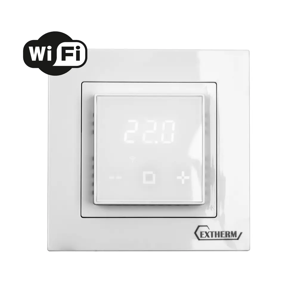 Фото Терморегулятор для теплого пола Extherm ET-44-W электронный цвет белый Фото Терморегулятор для теплого пола Extherm ET-44-W электронный цвет белый