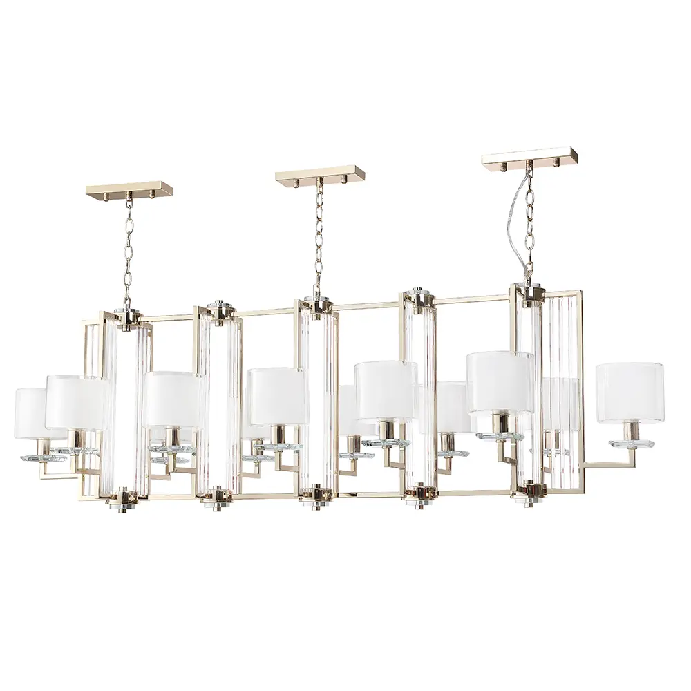 Фото Люстра подвесная Crystal Lux Nicolas sp12 l1600 gold-white 12 ламп 28 м² цвет золото/прозрачный Фото Люстра подвесная Crystal Lux Nicolas sp12 l1600 gold-white 12 ламп 28 м² цвет золото/прозрачный