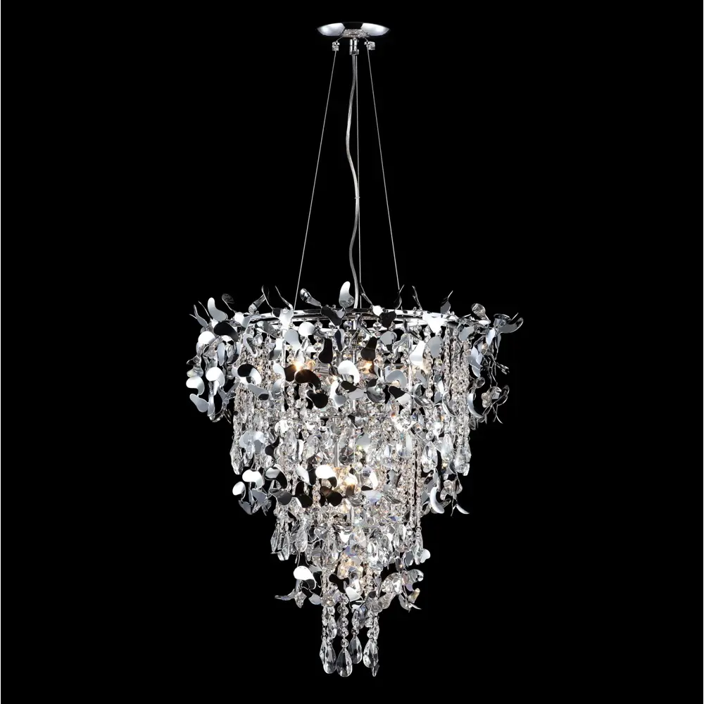 Фото 2 Люстра подвесная Crystal Lux Romeo sp10 chrome d600 10 ламп 24 м² цвет хром Фото 2 Люстра подвесная Crystal Lux Romeo sp10 chrome d600 10 ламп 24 м² цвет хром