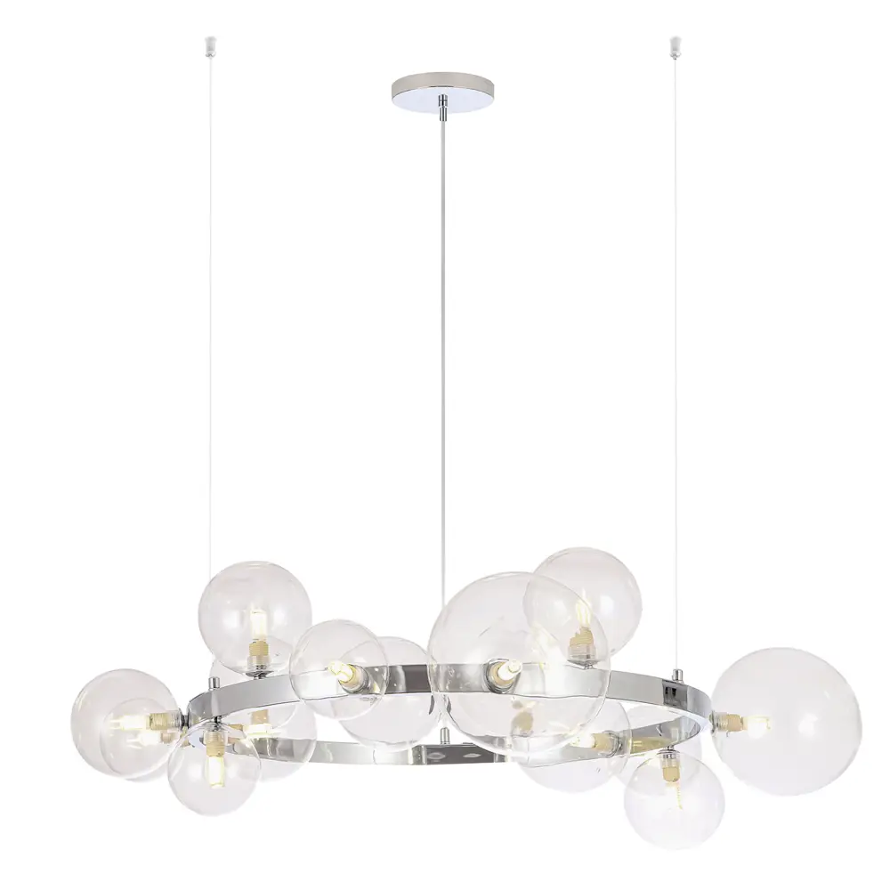 Фото Светильник подвесной Crystal Lux Agata SP15 V2 Chrome/transparente Фото Светильник подвесной Crystal Lux Agata SP15 V2 Chrome/transparente