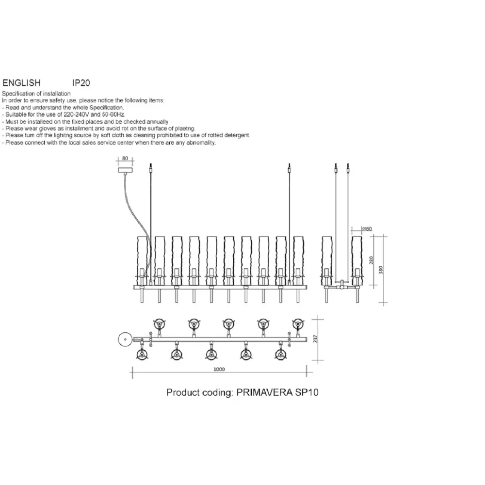Фото 4 Люстра подвесная Crystal Lux Primavera sp10 gold 10 ламп 24 м² цвет золото Фото 4 Люстра подвесная Crystal Lux Primavera sp10 gold 10 ламп 24 м² цвет золото