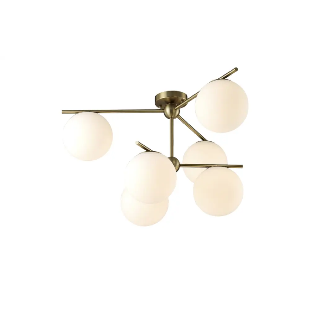 Фото 3 Люстра на штанге Crystal Lux Feliz sp-pl6 bronze-white 6 ламп 9 м² цвет бронза