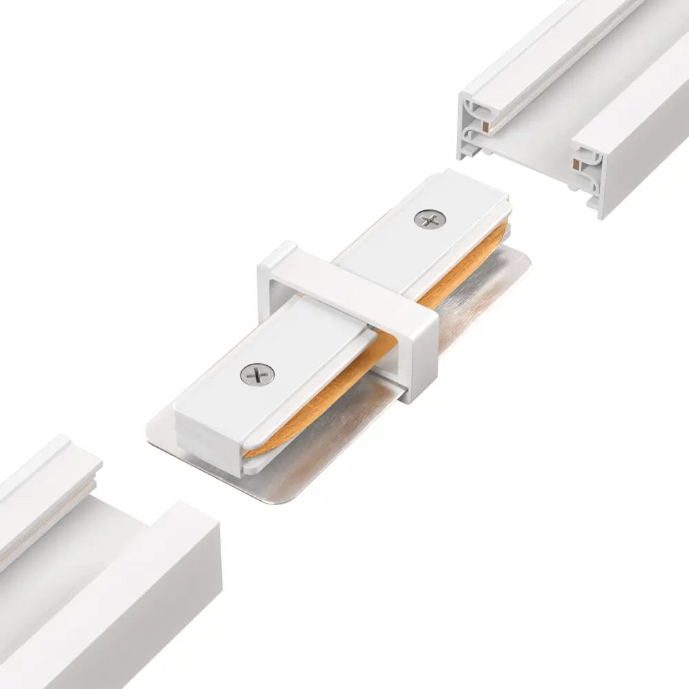 Фото 3 Коннектор Crystal lux Clt 0.211 06 wh прямой жесткий для соединения трековых шинопроводов однофазный цвет белый Фото 3 Коннектор Crystal lux Clt 0.211 06 wh прямой жесткий для соединения трековых шинопроводов однофазный цвет белый