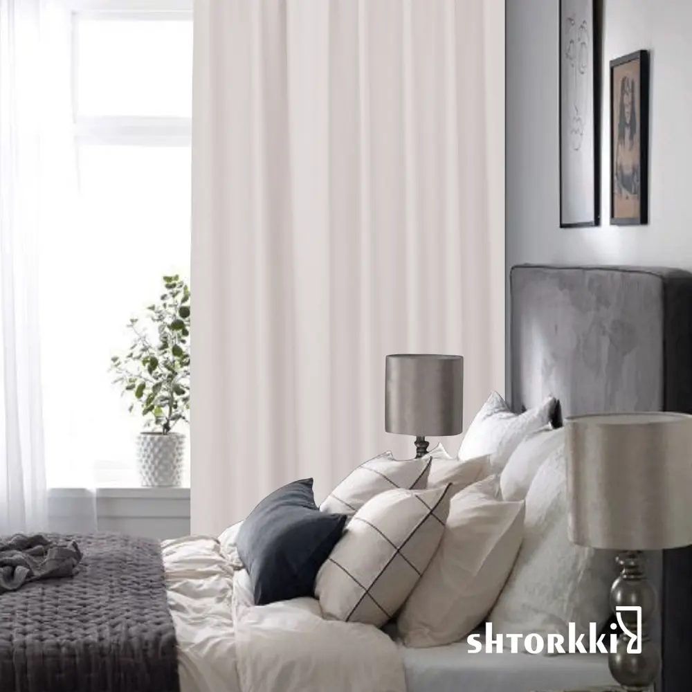 Фото 13 Комплект штор Shtorkki рогожка Light Pink 100x256 см 2 шт