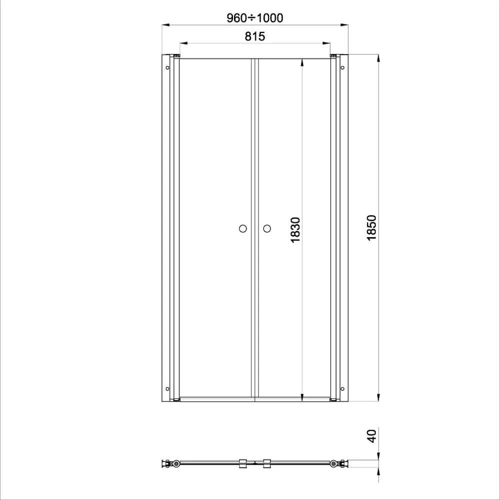 Фото 5 Душевая дверь Doccia DC0000036862 100см эффект стекла прозрачный распашной