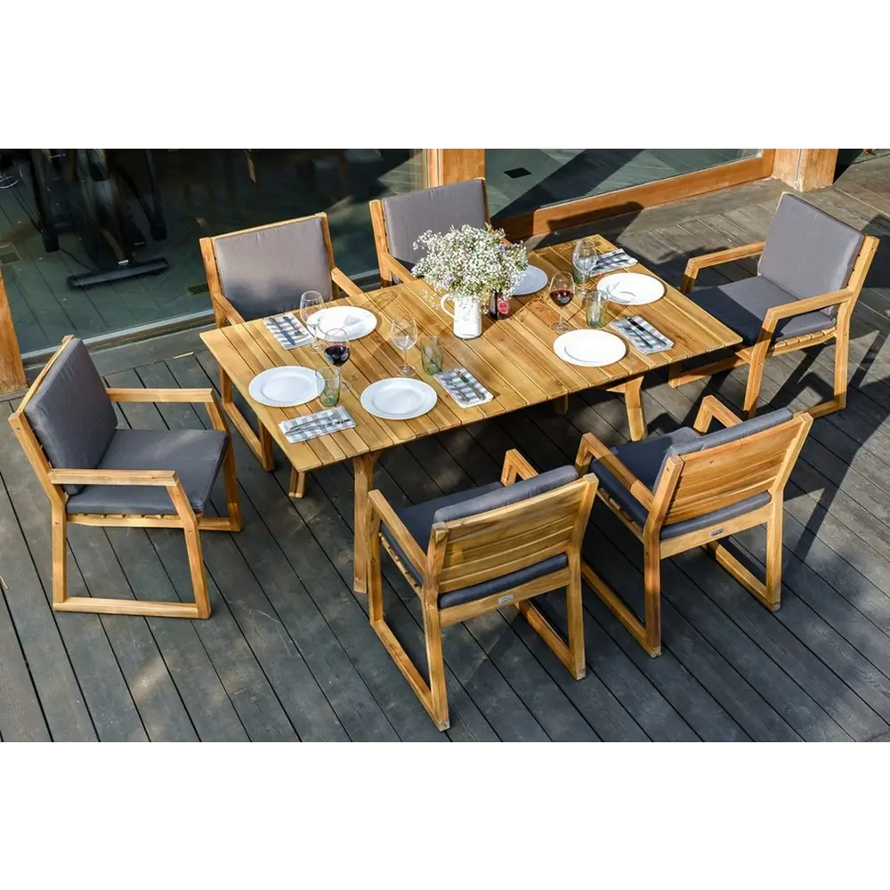 Фото 4 Стол садовый Joygarden 31221 179 см x 100 см x 75 см акация коричневый Фото 4 Стол садовый Joygarden 31221 179 см x 100 см x 75 см акация коричневый