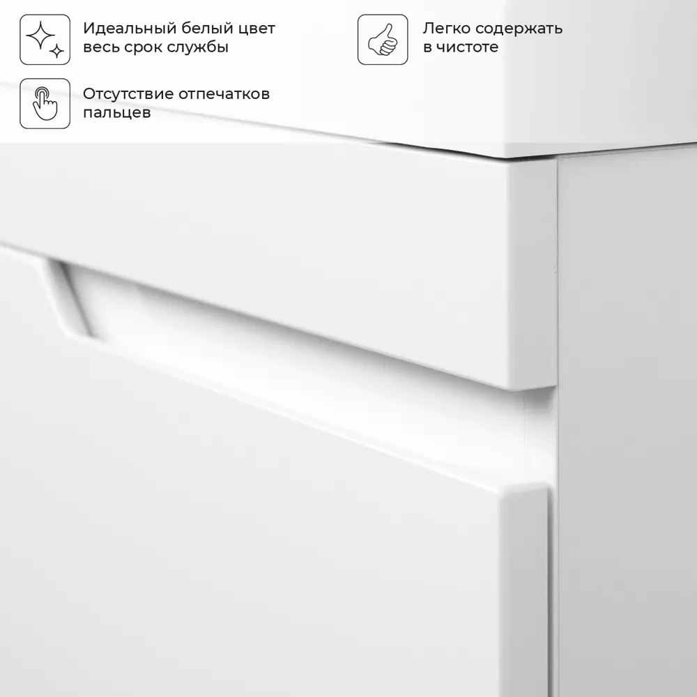 Фото 4 Тумба подвесная Итана Alexa 50 491x342x570 левый Белый глянец, с раковиной Фото 4 Тумба подвесная Итана Alexa 50 491x342x570 левый Белый глянец, с раковиной