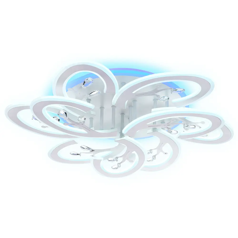 Фото 3 Люстра потолочная светодиодная Ambrella Light AMBR_FA513 Original с пультом управления 26 м² регулируемый белый свет цвет белый Фото 3 Люстра потолочная светодиодная Ambrella Light AMBR_FA513 Original с пультом управления 26 м² регулируемый белый свет цвет белый
