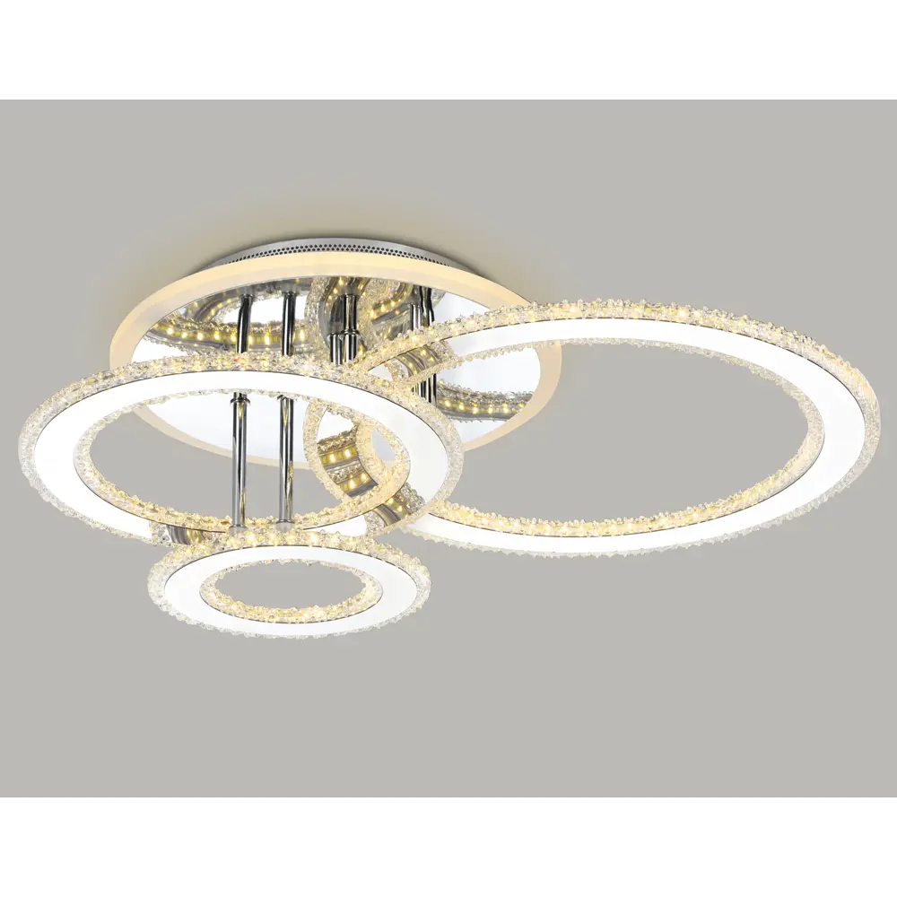 Фото 5 Люстра потолочная светодиодная Ambrella Light Acrylica original с пультом 18 м² теплый белый (желтый) свет цвет хром Фото 5 Люстра потолочная светодиодная Ambrella Light Acrylica original с пультом 18 м² теплый белый (желтый) свет цвет хром