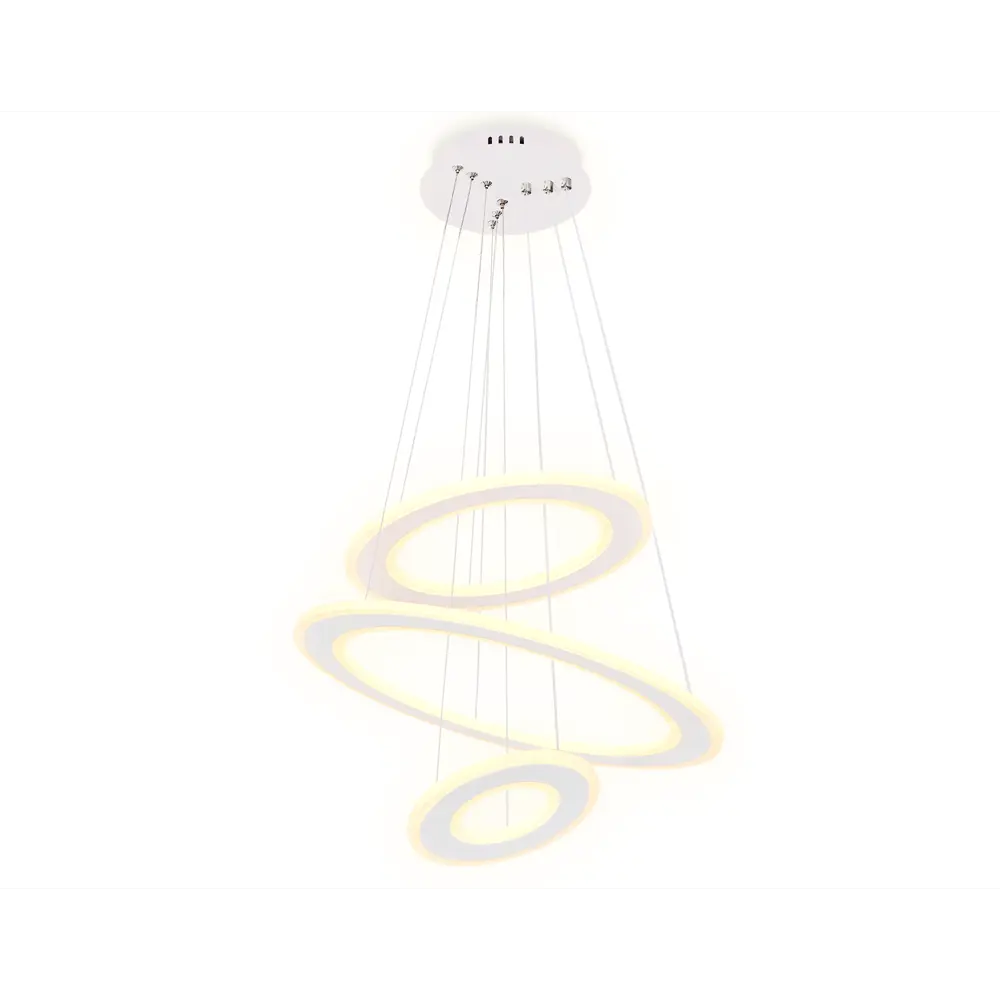 Фото 2 Светильник подвесной светодиодный Ambrella Light Acrylica с пультом управления 10 м² нейтральный белый свет цвет белый Фото 2 Светильник подвесной светодиодный Ambrella Light Acrylica с пультом управления 10 м² нейтральный белый свет цвет белый