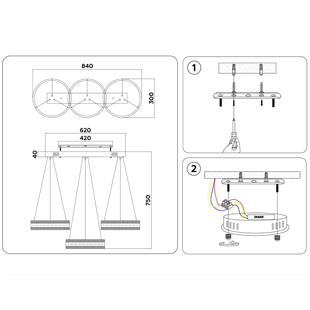 Фото 3 Люстра подвесная светодиодная Ambrella Light Acrylica AMBR_FA6206 с пультом управления 28 м² регулируемый белый свет цвет белый Фото 3 Люстра подвесная светодиодная Ambrella Light Acrylica AMBR_FA6206 с пультом управления 28 м² регулируемый белый свет цвет белый
