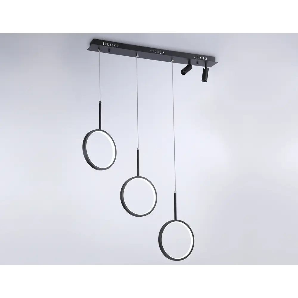 Фото 3 Светильник подвесной светодиодный Ambrella Light Comfort с пультом управления 20 м² регулируемый белый свет цвет черный Фото 3 Светильник подвесной светодиодный Ambrella Light Comfort с пультом управления 20 м² регулируемый белый свет цвет черный