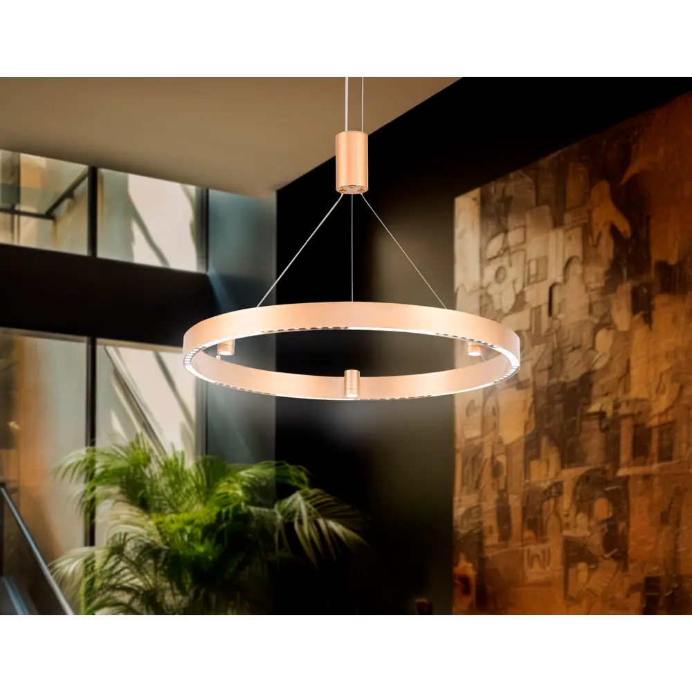 Фото Люстра подвесная светодиодная Ambrella Light Comfort Ambr_fl5846 20 м² теплый белый (желтый) свет цвет золотой Фото Люстра подвесная светодиодная Ambrella Light Comfort Ambr_fl5846 20 м² теплый белый (желтый) свет цвет золотой