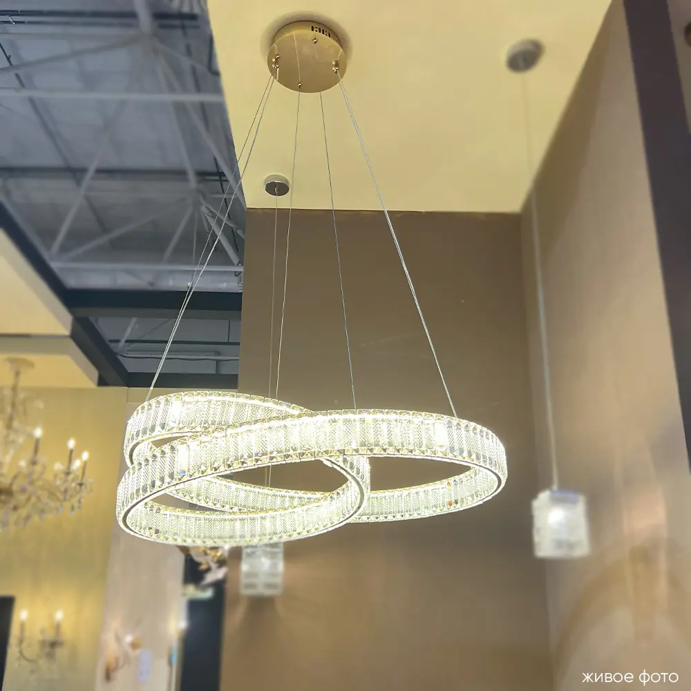 Фото Светильник подвесной светодиодный Crystal Lux Musika Cu_3391_205 48 м² теплый белый (желтый) свет цвет золото Фото Светильник подвесной светодиодный Crystal Lux Musika Cu_3391_205 48 м² теплый белый (желтый) свет цвет золото