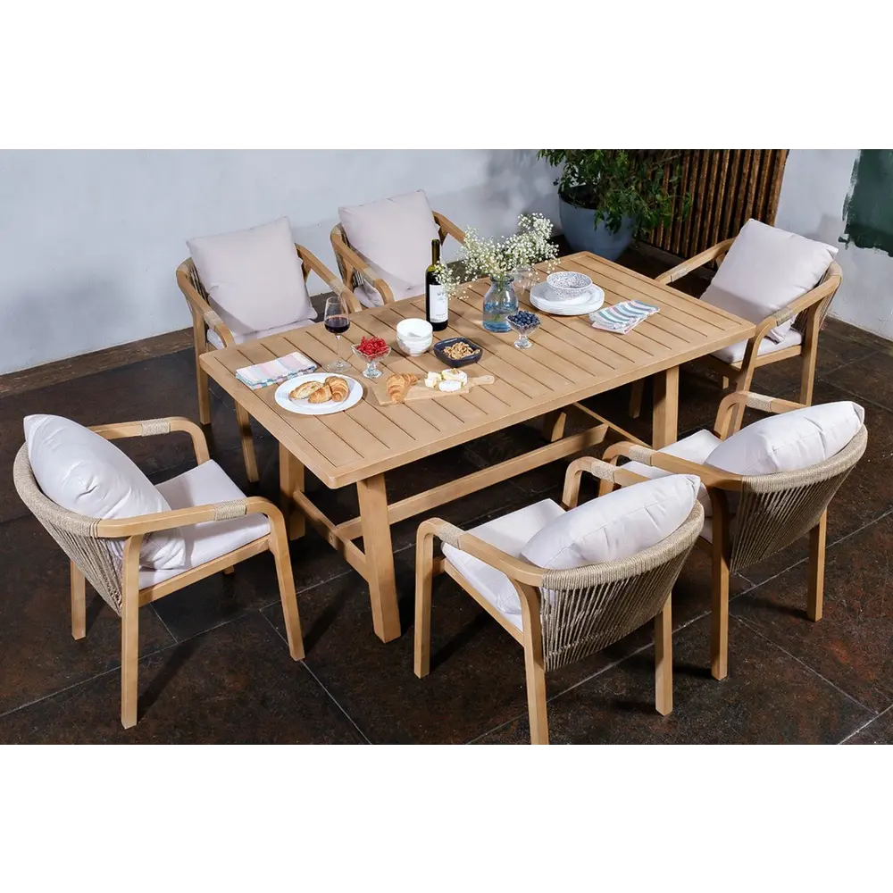 Фото 3 Стол садовый Joygarden 31415 170 см x 90 см x 75 см акация коричневый Фото 3 Стол садовый Joygarden 31415 170 см x 90 см x 75 см акация коричневый