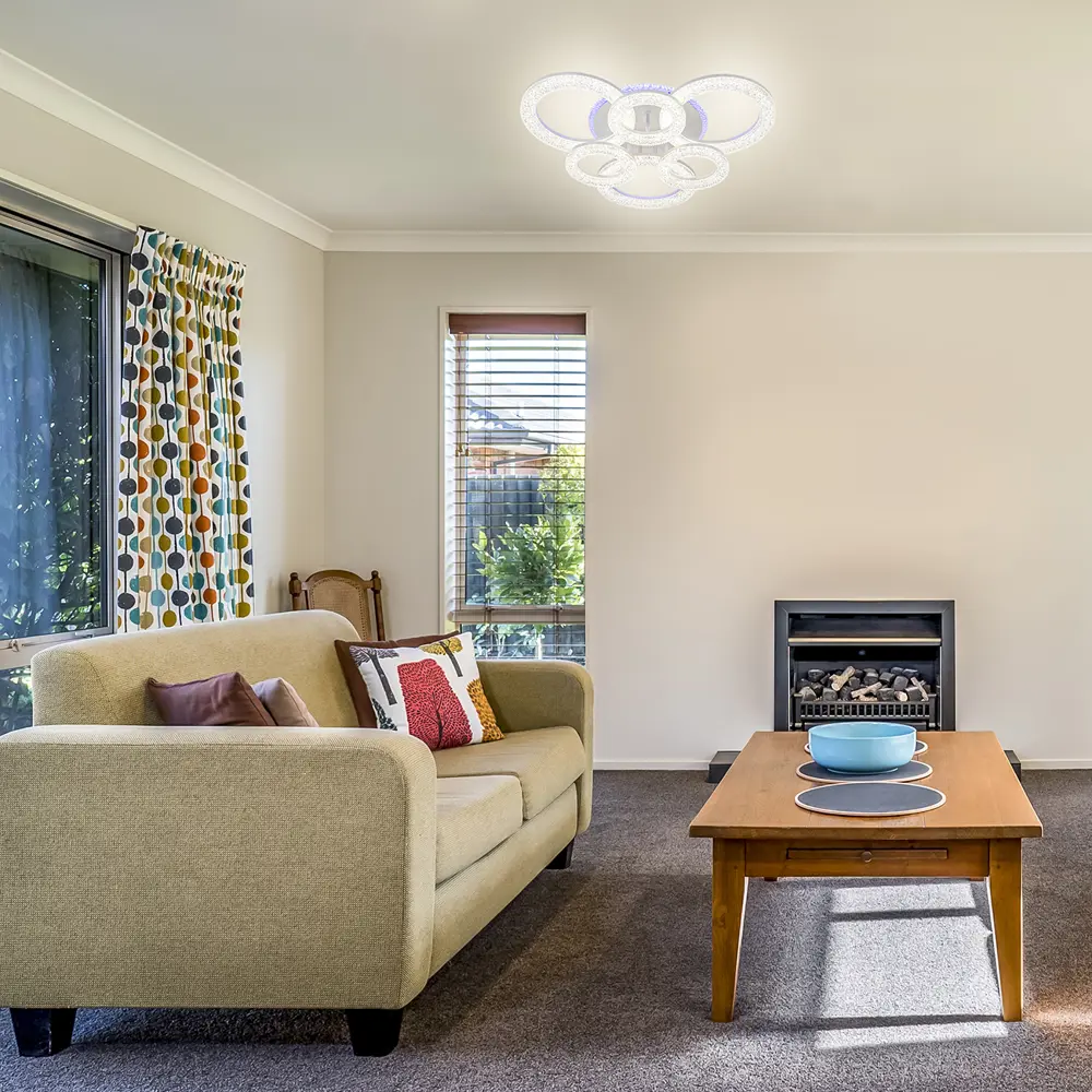 Фото 4 Люстра потолочная светодиодная Escada Alunit с пультом управления 18.2 м² регулируемый белый свет цвет белый Фото 4 Люстра потолочная светодиодная Escada Alunit с пультом управления 18.2 м² регулируемый белый свет цвет белый