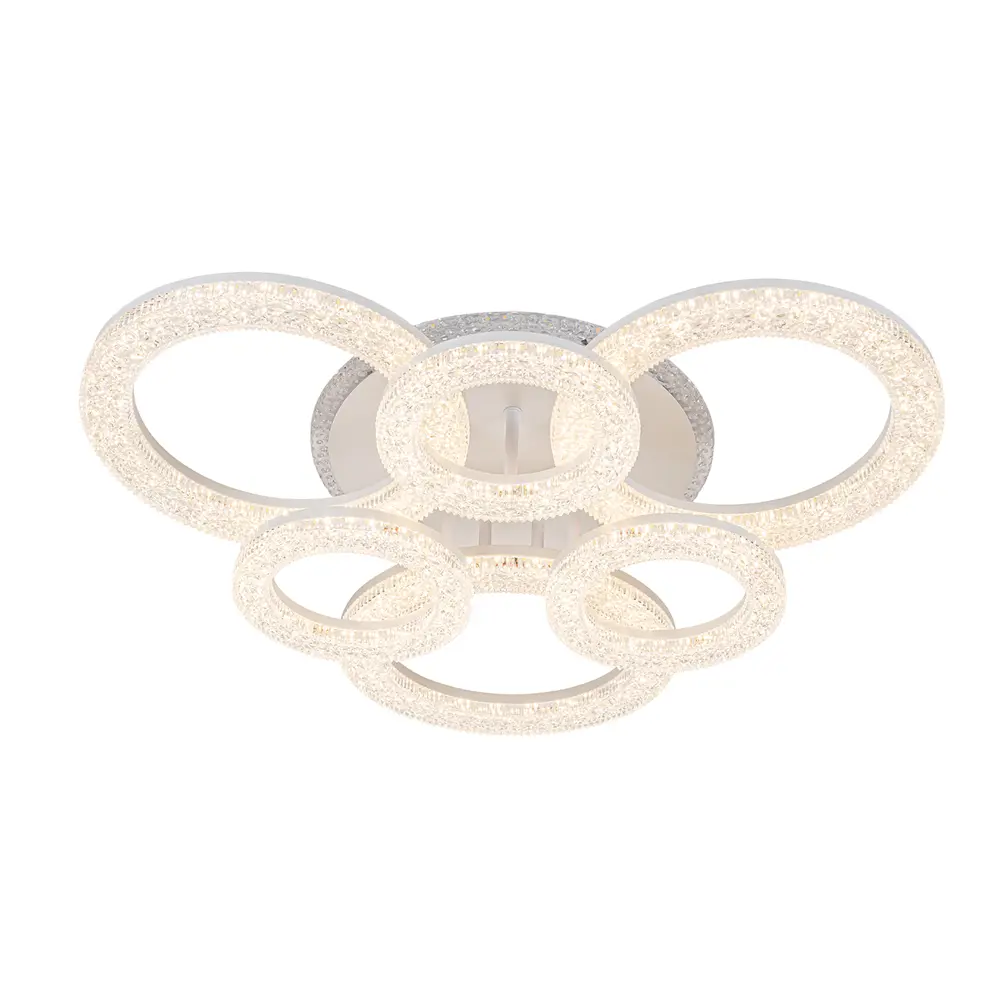 Фото 3 Люстра потолочная светодиодная Escada Alunit с пультом управления 18.2 м² регулируемый белый свет цвет белый Фото 3 Люстра потолочная светодиодная Escada Alunit с пультом управления 18.2 м² регулируемый белый свет цвет белый