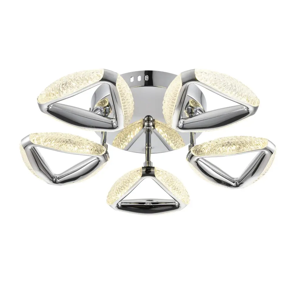 Фото Люстра потолочная светодиодная Lumion LMN_8239_5CL Ruana 13 м² регулируемый белый свет цвет серый/серебристый Фото Люстра потолочная светодиодная Lumion LMN_8239_5CL Ruana 13 м² регулируемый белый свет цвет серый/серебристый