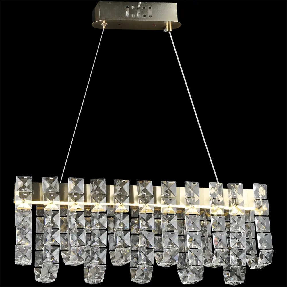 Фото 2 Люстра подвесная светодиодная Reluce 02600-0.4-40w регулируемый белый свет цвет хром/медь/прозрачный