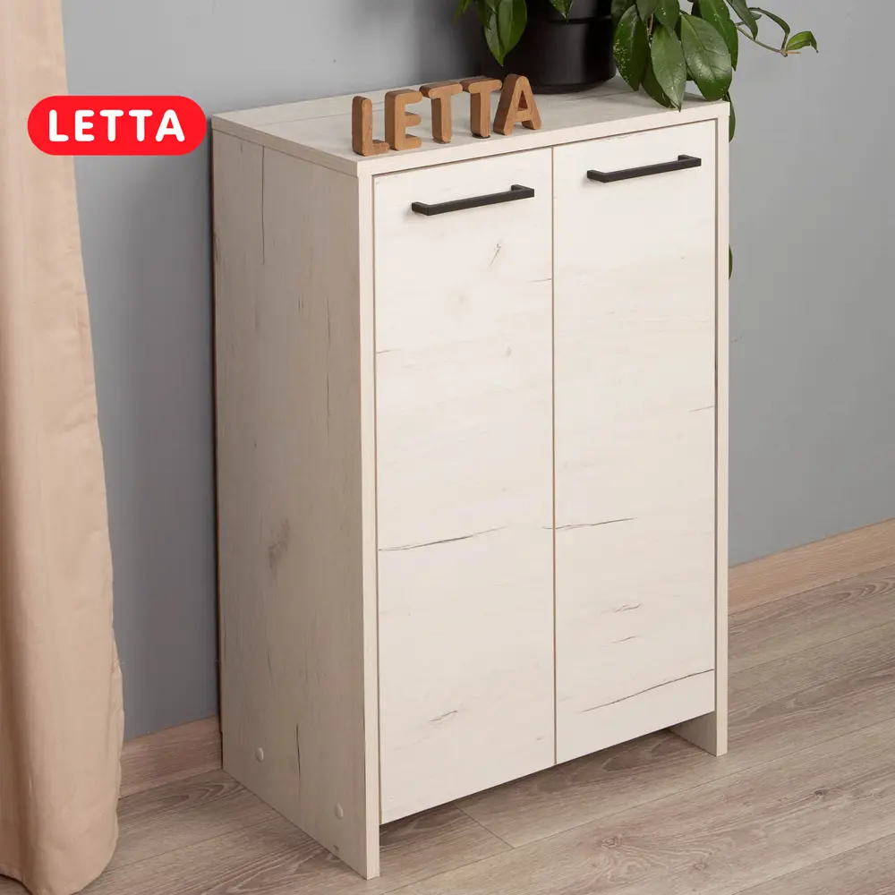 Фото 2 Обувница Letta Мальта 50x78x30.4 см 4 полки ЛДСП цвет дуб крафт белый Фото 2 Обувница Letta Мальта 50x78x30.4 см 4 полки ЛДСП цвет дуб крафт белый