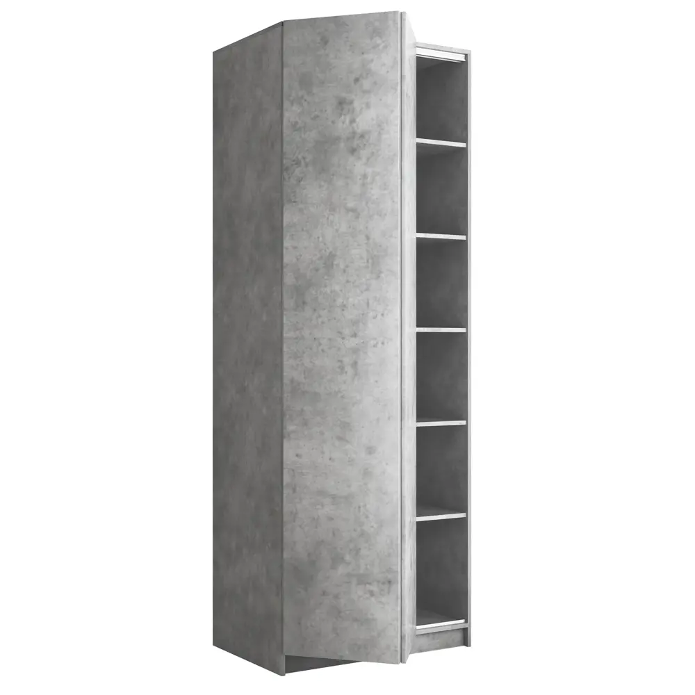 Фото 3 Шкаф Локер Push to Move Левый с полками 81x52.5x220 Мебельная компания Е1 Бетон Фото 3 Шкаф Локер Push to Move Левый с полками 81x52.5x220 Мебельная компания Е1 Бетон