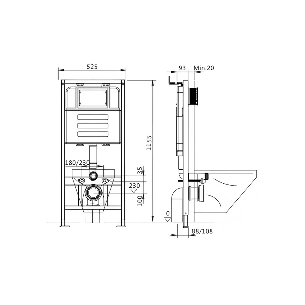 Фото 3 Комплект инсталляция с унитазом Doccia LauSBl11CH цвет черный Фото 3 Комплект инсталляция с унитазом Doccia LauSBl11CH цвет черный
