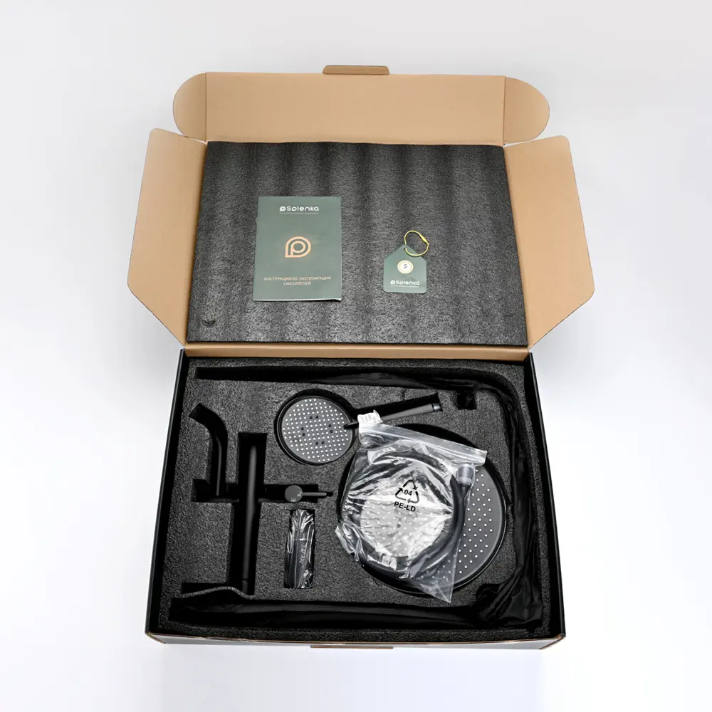 Фото 10 Душевая стойка Splenka S221.24.06 3 режимная цвет черный