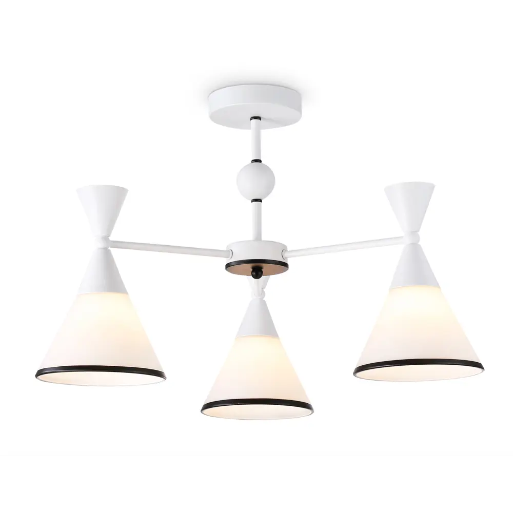 Фото 2 Люстра на штанге Ambrella Light Traditional Ambr_tr3164 3 лампы 7.07 м² цвет белый/черный/белый матовый Фото 2 Люстра на штанге Ambrella Light Traditional Ambr_tr3164 3 лампы 7.07 м² цвет белый/черный/белый матовый