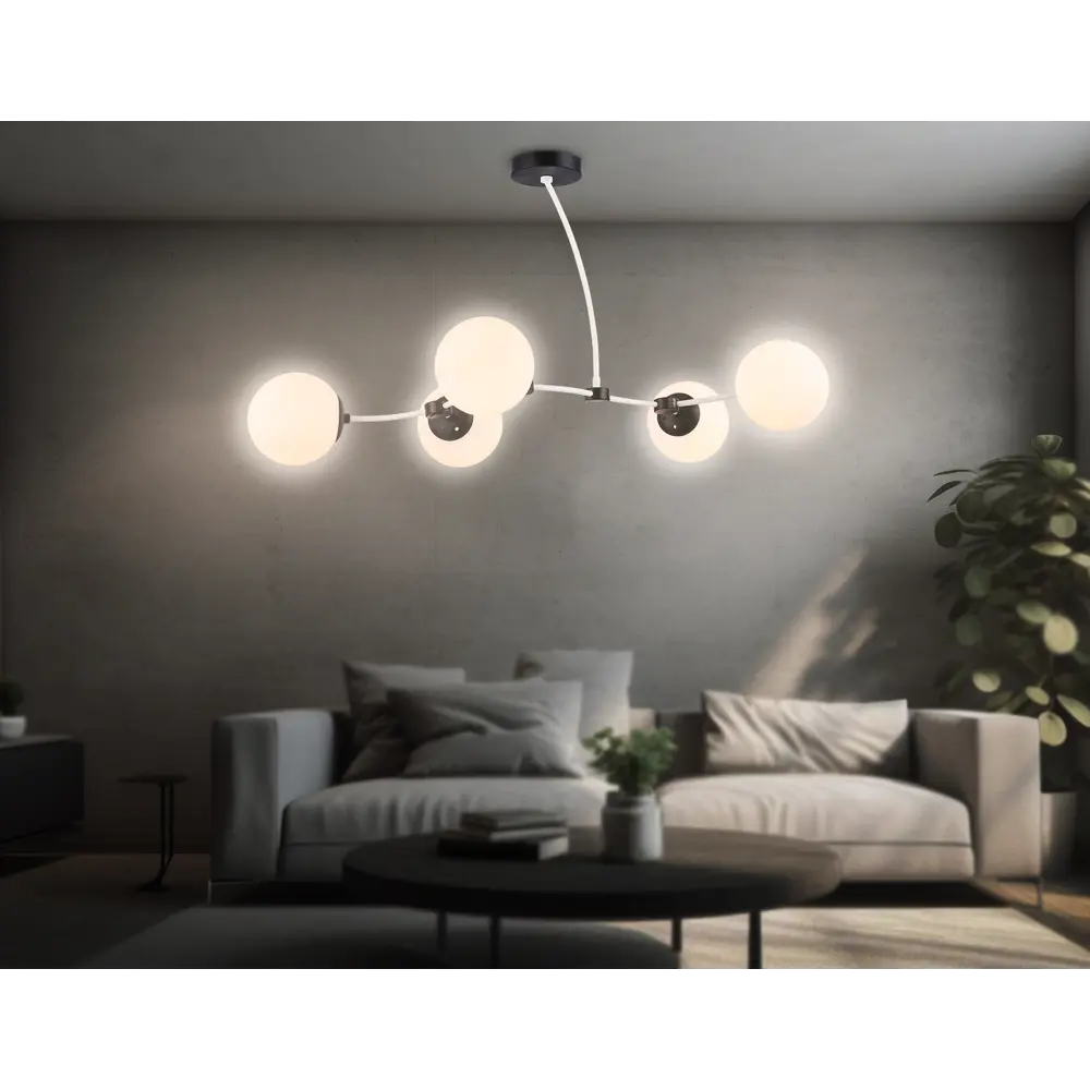 Фото 3 Люстра на штанге Ambrella Light Traditional modern Ambr_tr2546 5 ламп 14 м² цвет черный Фото 3 Люстра на штанге Ambrella Light Traditional modern Ambr_tr2546 5 ламп 14 м² цвет черный