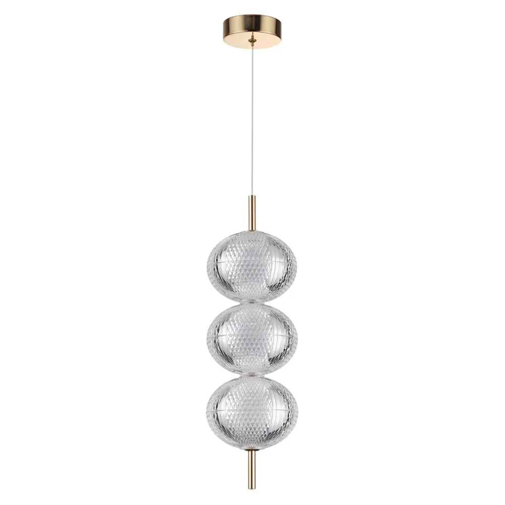 Фото 2 Светильник подвесной светодиодный Lumion Ledio 6577/18l 4 м² нейтральный белый свет цвет золотистый Фото 2 Светильник подвесной светодиодный Lumion Ledio 6577/18l 4 м² нейтральный белый свет цвет золотистый