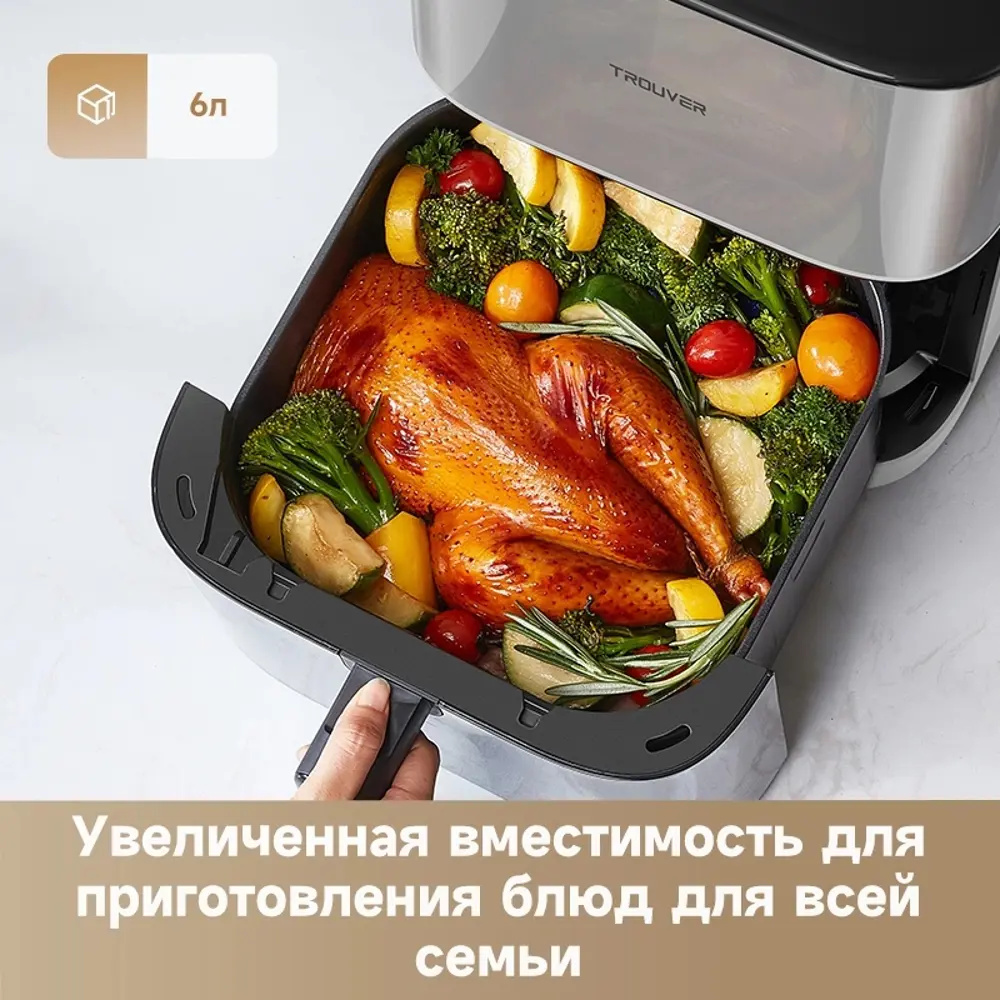 Фото 6 Аэрогриль Trouver FD10 PRO 1800Вт белый