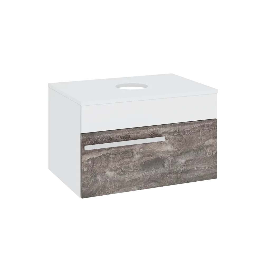 Фото 2 Тумба с раковиной подвесная Runo Вудлайн 65 цвет железный камень, раковина Bella 41x41 Фото 2 Тумба с раковиной подвесная Runo Вудлайн 65 цвет железный камень, раковина Bella 41x41