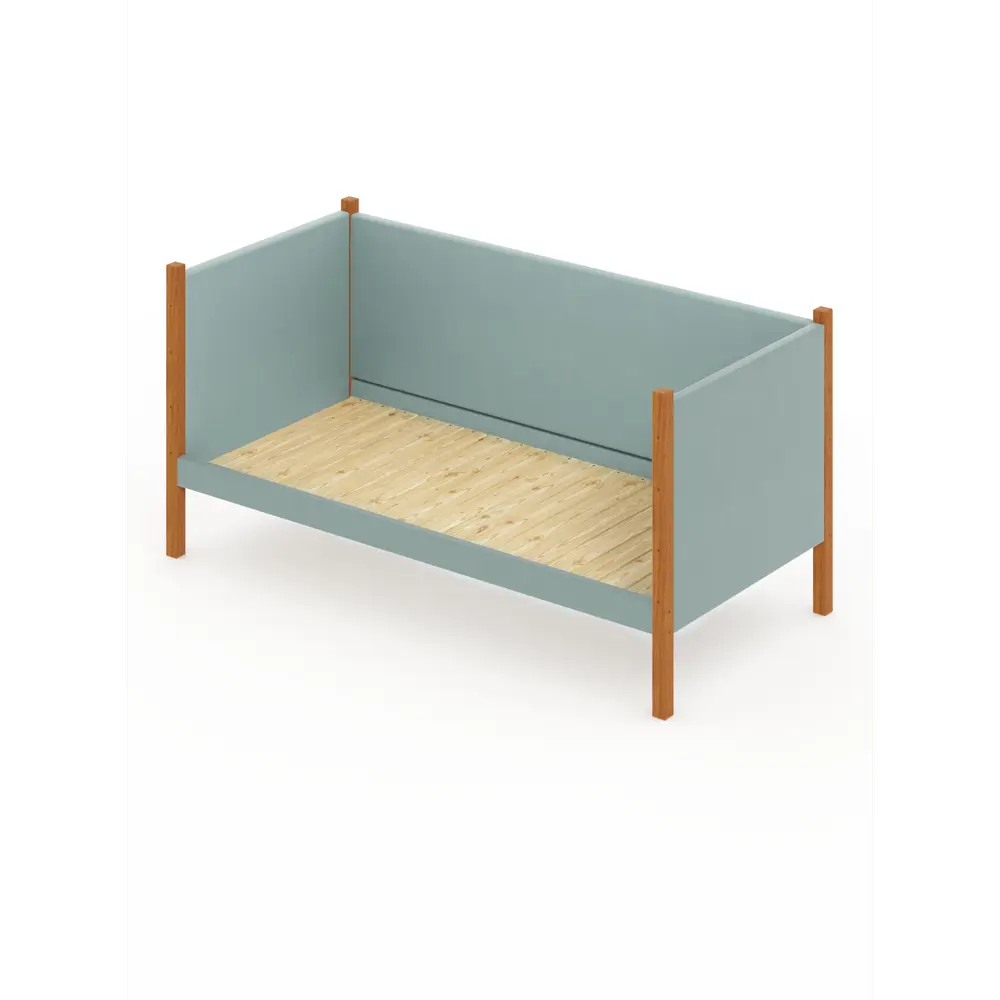 Фото 2 Кровать Solarius Тахта сплошное основание 110 x 101 x 210 см дерево цвет тиффани;ольха Фото 2 Кровать Solarius Тахта сплошное основание 110 x 101 x 210 см дерево цвет тиффани;ольха