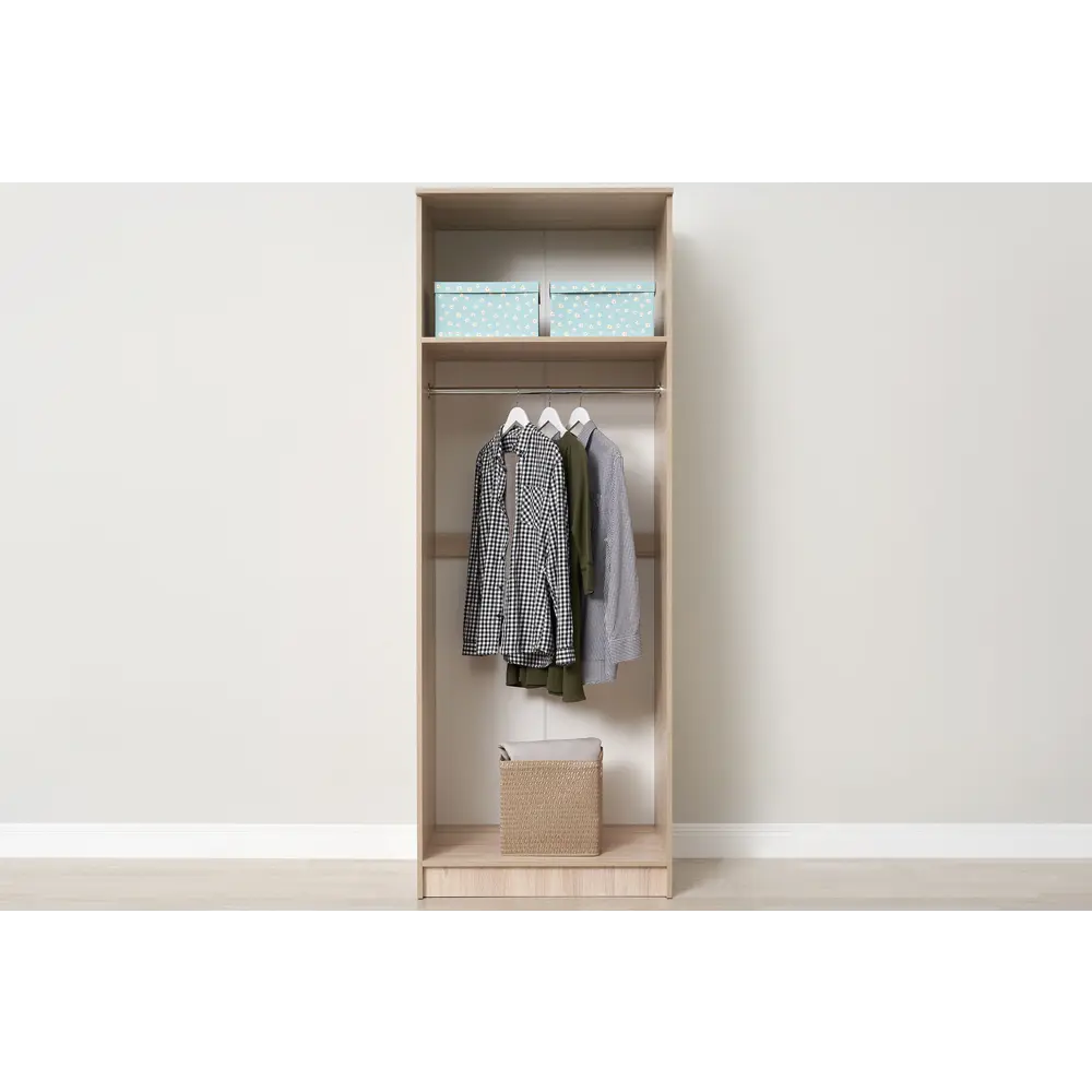 Фото 9 Шкаф Bts 80x221.6x61 см ЛДСП цвет дуб сонома/белый Фото 9 Шкаф Bts 80x221.6x61 см ЛДСП цвет дуб сонома/белый