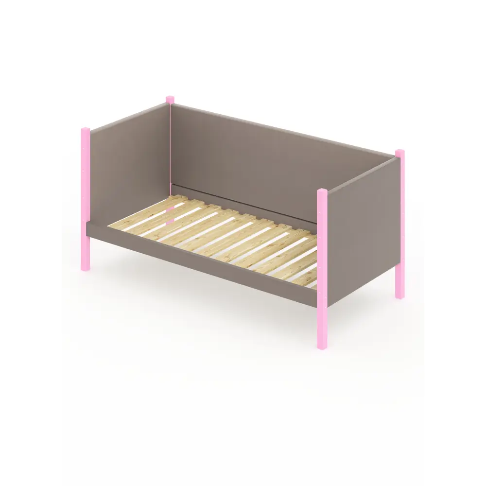 Фото 2 Кровать Solarius Тахта реечное основание 100 x 101 x 200 см дерево цвет мокко мусс;розовый