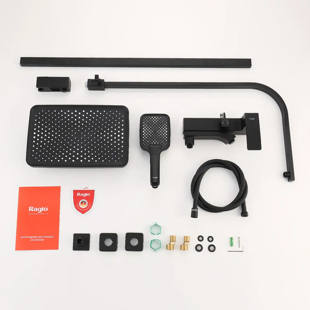 Фото 12 Душевая стойка Raglo R01.24.06 3 режимная цвет черный Фото 12 Душевая стойка Raglo R01.24.06 3 режимная цвет черный