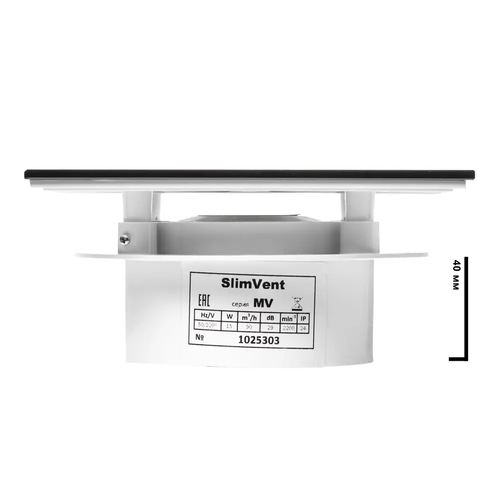 Фото 4 Вентилятор вытяжной накладной Slimvent МV D100 мм 29 дБ 90 м³/ч стекло цвет серый матовый Фото 4 Вентилятор вытяжной накладной Slimvent МV D100 мм 29 дБ 90 м³/ч стекло цвет серый матовый