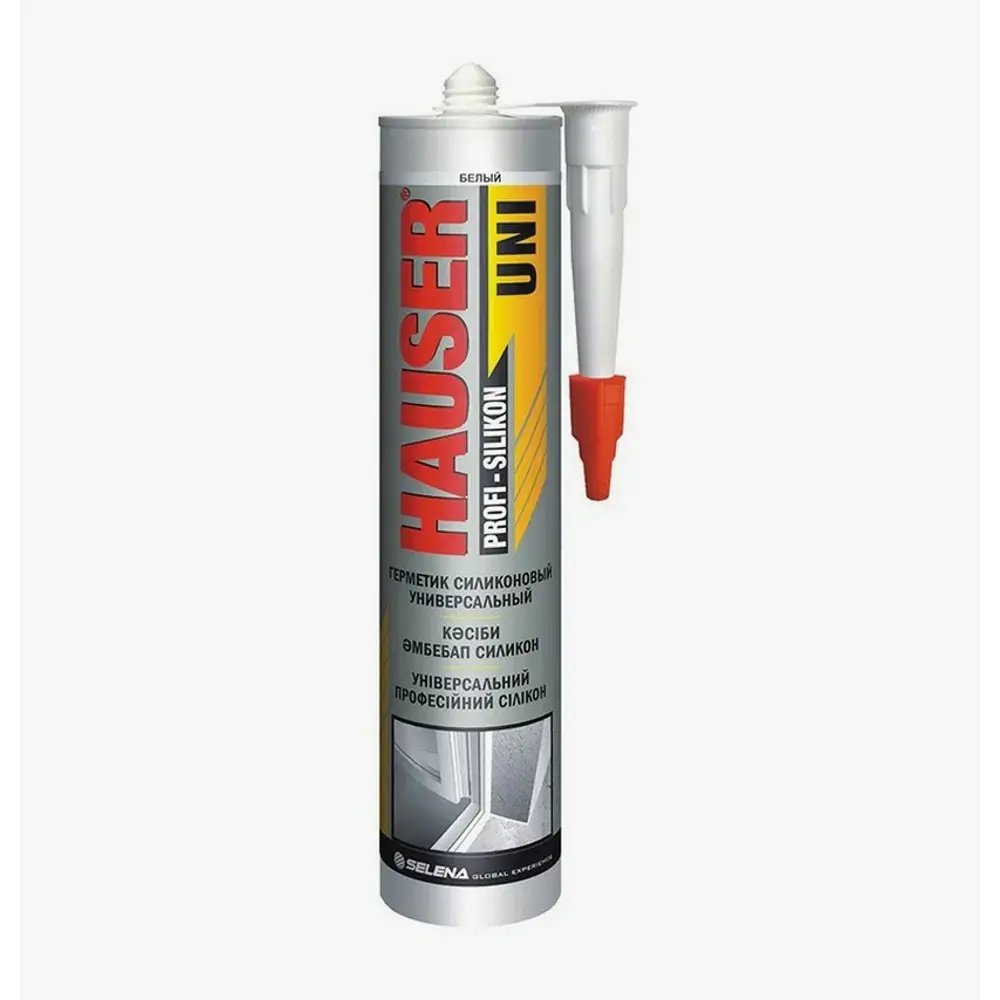 Фото Герметик силиконовый универсальный Hauser UNI 17493 белый 260 мл Фото Герметик силиконовый универсальный Hauser UNI 17493 белый 260 мл