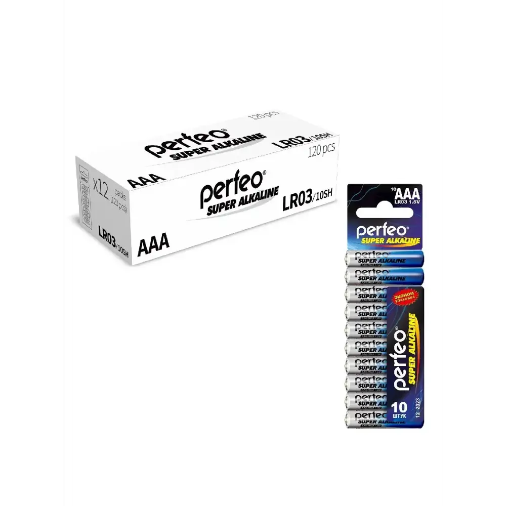 Фото 2 Батарейка Perfeo алкалиновая LR03 AAA/10SHRINK сard 120 шт. Фото 2 Батарейка Perfeo алкалиновая LR03 AAA/10SHRINK сard 120 шт.